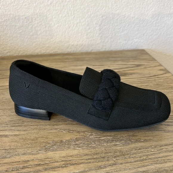 Vivaia Caitlin 2.0 Square Toe Knot Loafers Black Eu 43 Us 12 Euc - Picture 4 of 10
